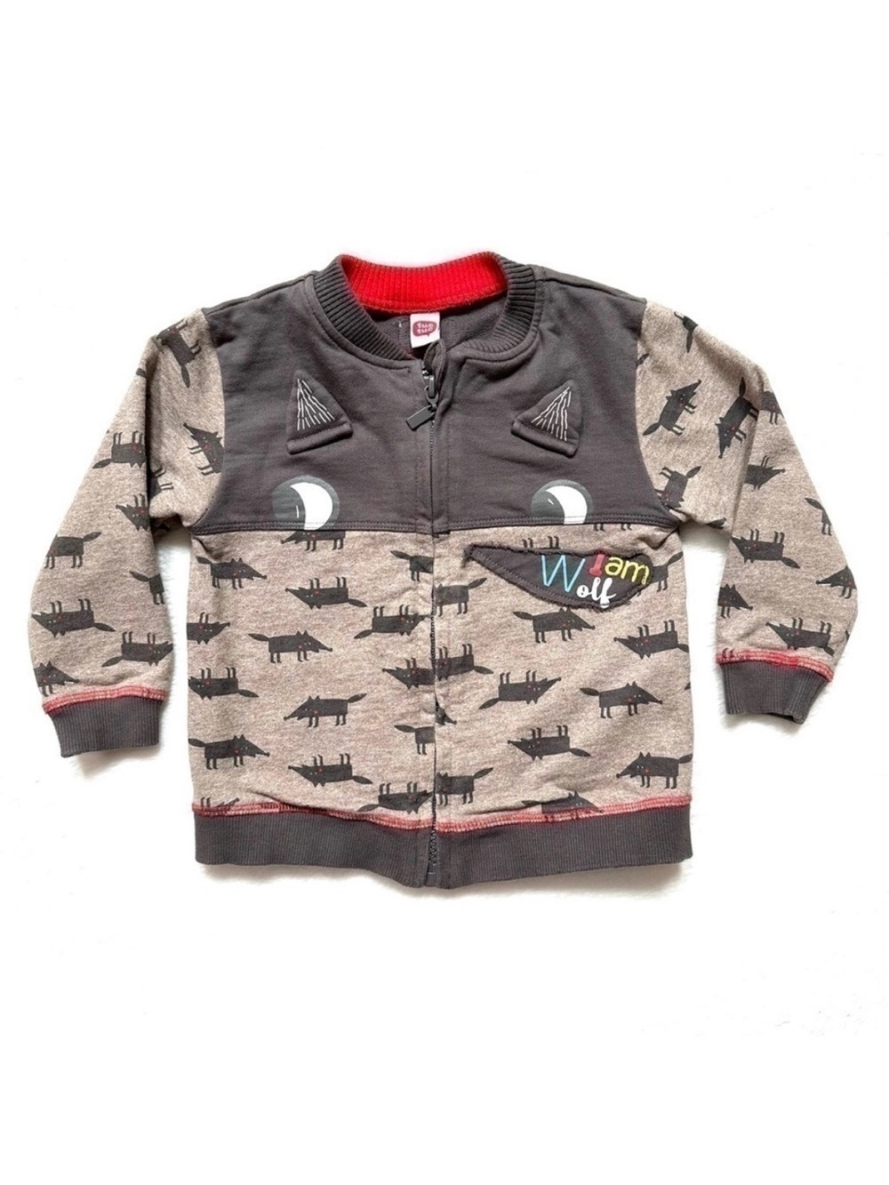 ⭐️ 5 for $25 TUC TUC Spain “I AM WOLF” Toddler Jacket Front Zipper 18 Mo
